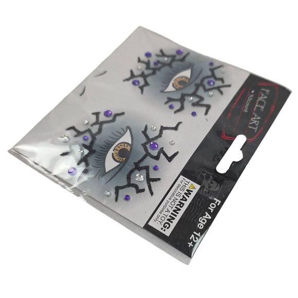 Costume Face Art Stickers 30 Count Sparkling Accents - Picture 3 of 5